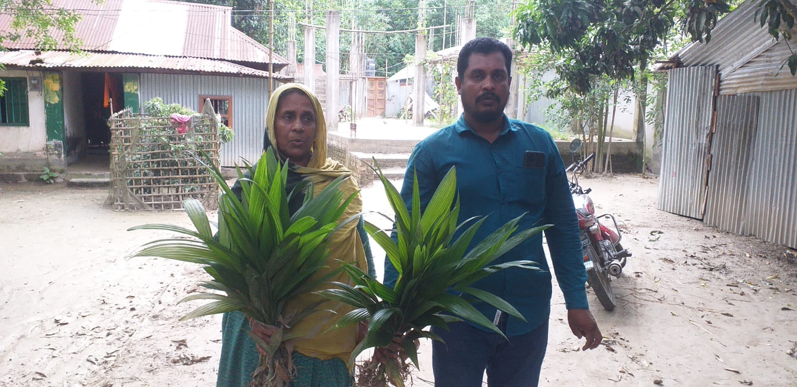 সরিষাবাড়ীতে চারা গাছ উপড়ে ফেলা কে কেন্দ্র করে দস্তাদস্তি থানায় অভিযোগ ।