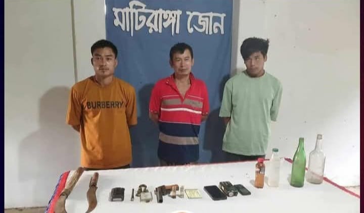 খাগড়াছড়ির মাটিরাঙ্গায় যৌথ বাহিনীর অভিযানে ইউপিডিএফ-এর তিন সক্রিয় কর্মী আটক।