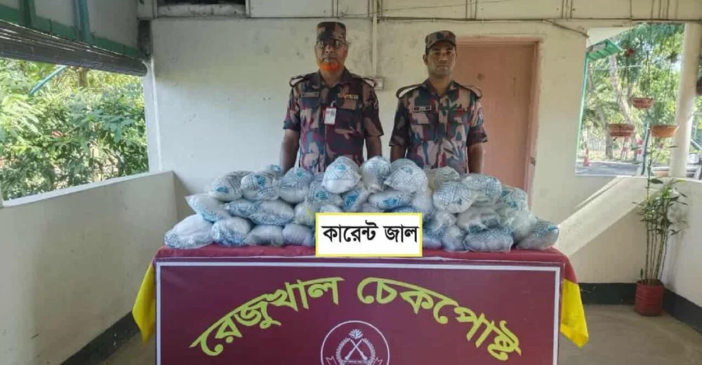 রেজুখাল চেকপোস্টে অভিযান চালিয়ে ৮৫ টি কারেন্ট জাল উদ্ধার