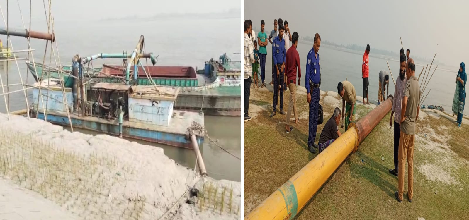 কাজিপুরে যমুনা নদী থেকে অবৈধ বালু উত্তোলন: মোবাইল কোর্টে দুই জনকে এক লাখ টাকা জরিমানা