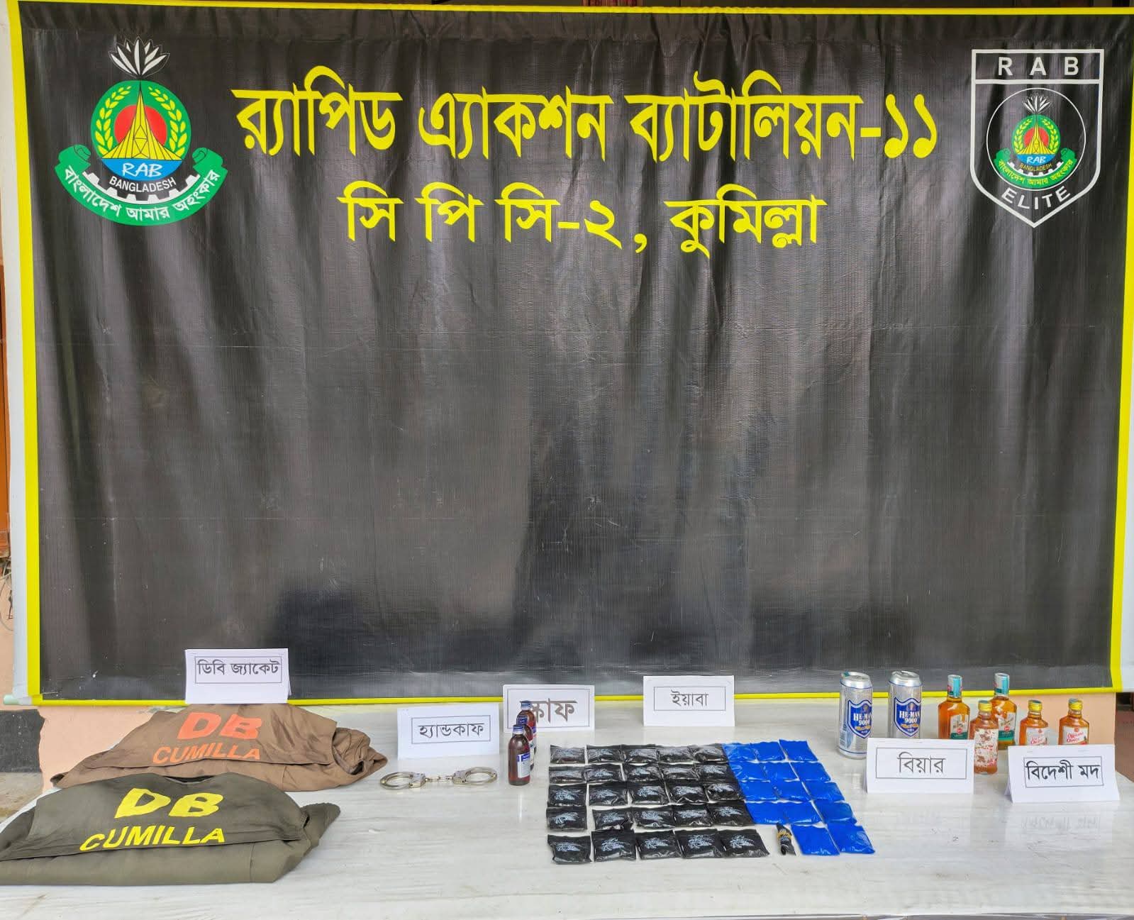 কুমিল্লায় ডিবি পুলিশ সেজে মাদক ব্যবসা: র‌্যাবের হাতে এক যুবক আটক