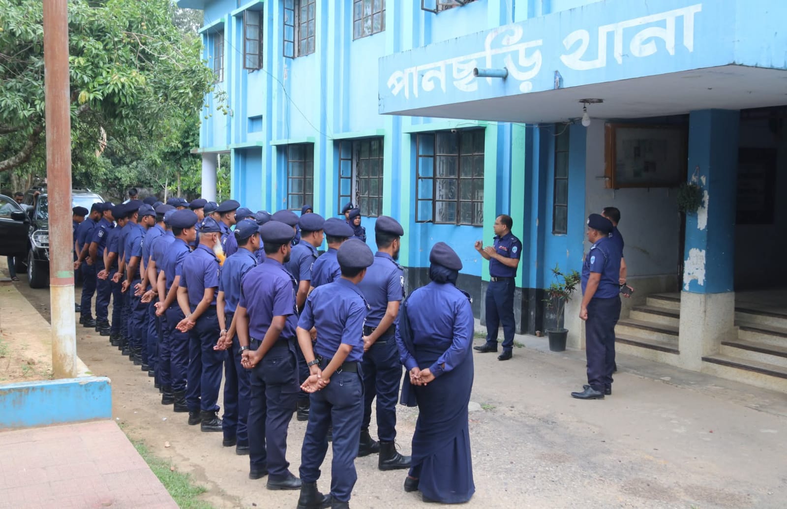 খাগড়াছড়ি জেলা পুলিশ সুপারের পানছড়ি থানা ও খুনের ঘটনাস্থল আকস্মিক পরিদর্শন