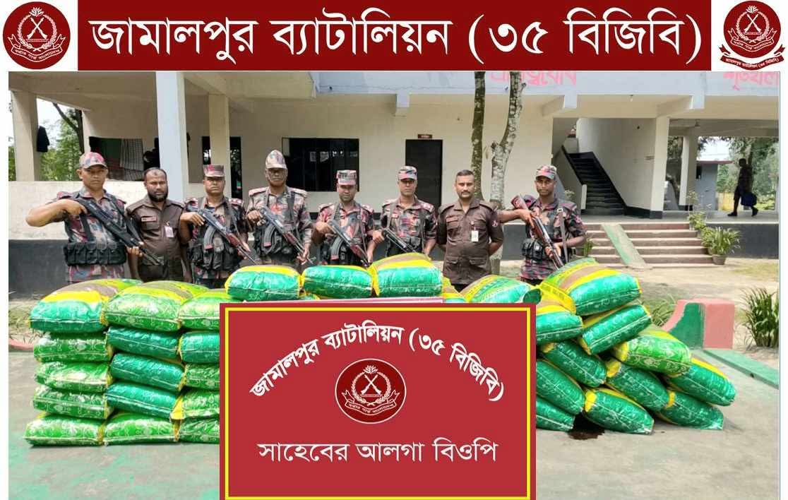 জামালপুরে বিজিবির অভিযানে ১৯১ বোতল ভারতীয় মদ ও ৪২ বস্তা জিরা উদ্ধার