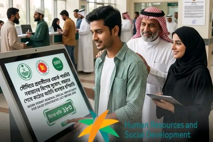 সৌদিতে প্রবাসীদের ওয়ার্ক পারমিট নবায়নের বিশেষ সুযোগ, বছর শেষে কঠোর আইনি ব্যবস্থার হুঁশিয়ার