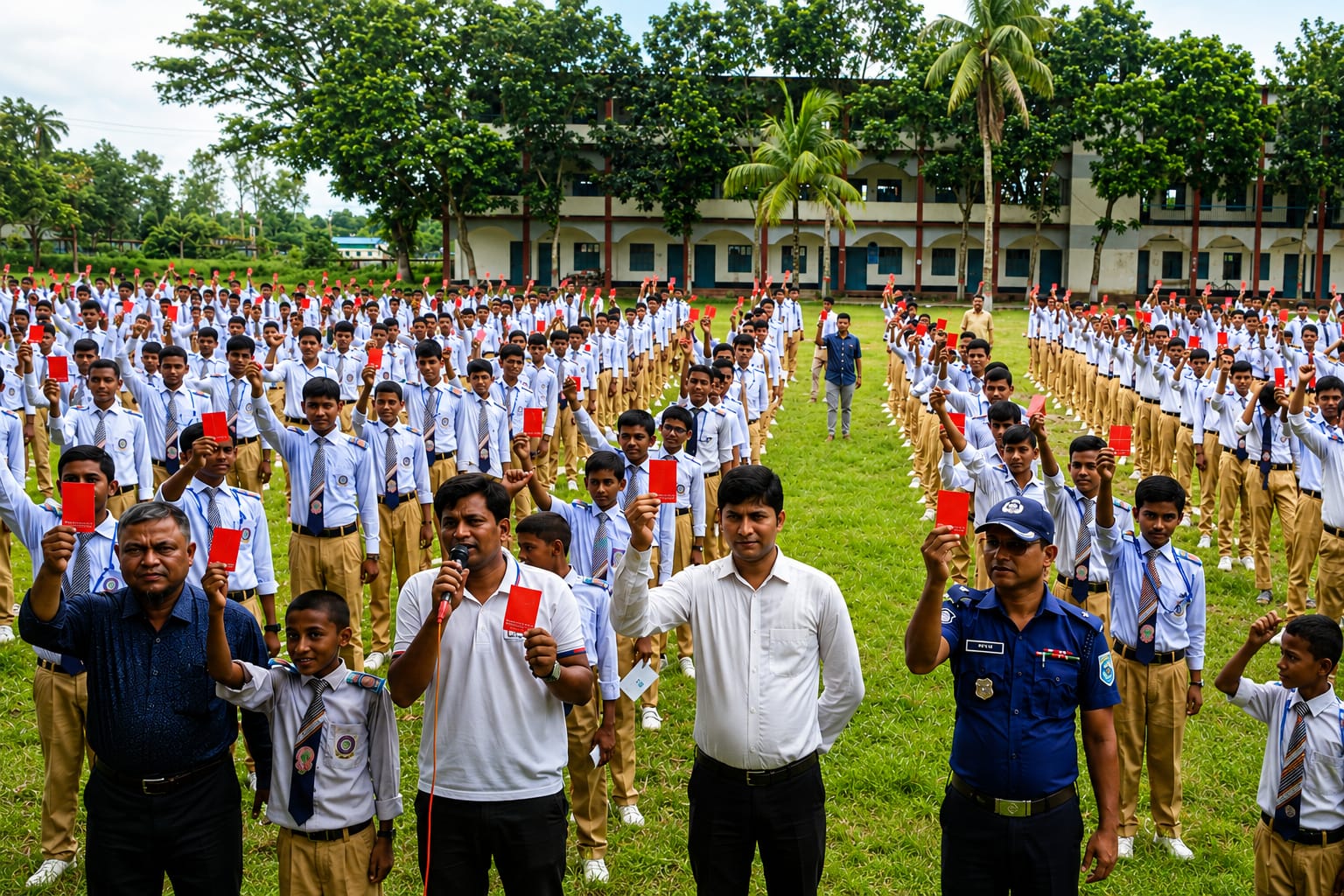 দেবীগঞ্জে মাদক ও স্মার্টফোন আসক্তিকে শিক্ষার্থীদের ‘লাল কার্ড’