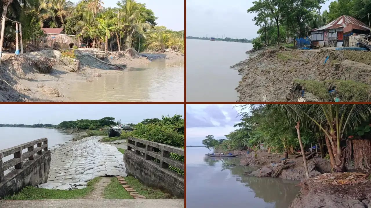 মোংলা-ঘাষিয়াখালী চ্যানেলের আগ্রাসন: মানচিত্র থেকে মুছে যাচ্ছে রামপালের জনপদ