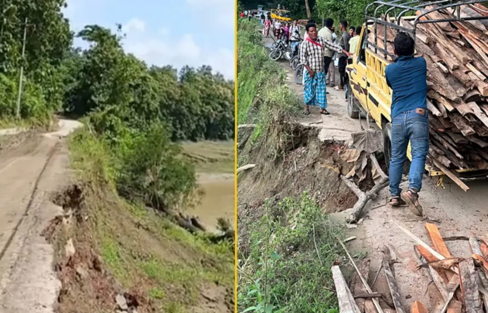 দেবতাখুমের পথে মৃত্যুফাঁদ: ৫০ মিটারের খাদ পেরিয়েই পর্যটন