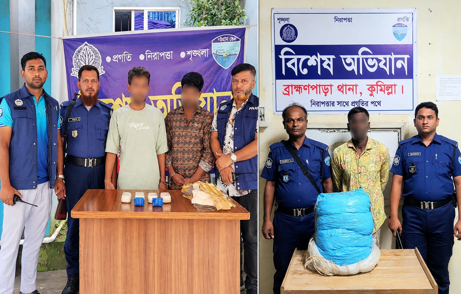 কুমিল্লায় মাদকবিরোধী অভিযানে ১০ হাজার ৮৮৮ ইয়াবা ও ৫১ কেজি গাঁজা উদ্ধার, আটক-৭৫