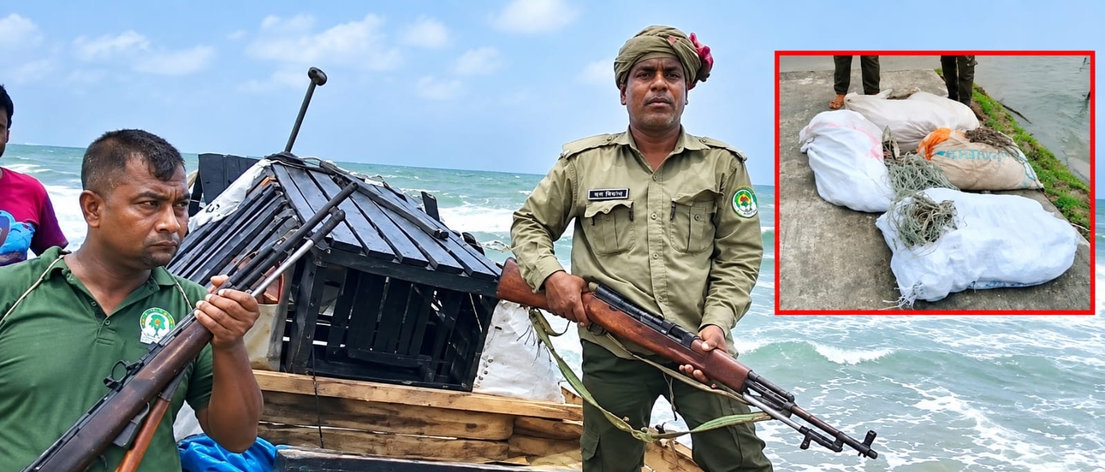 সুন্দরবনে বনরক্ষীদের অভিযানে হরিণ শিকারের বিশাল ফাঁদ ও ট্রলার জব্দ