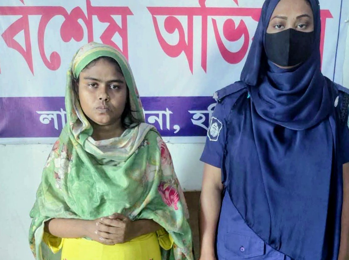 হবিগঞ্জের লাখাইয়ে ৩ কেজি গাঁজাসহ এক নারী আটক