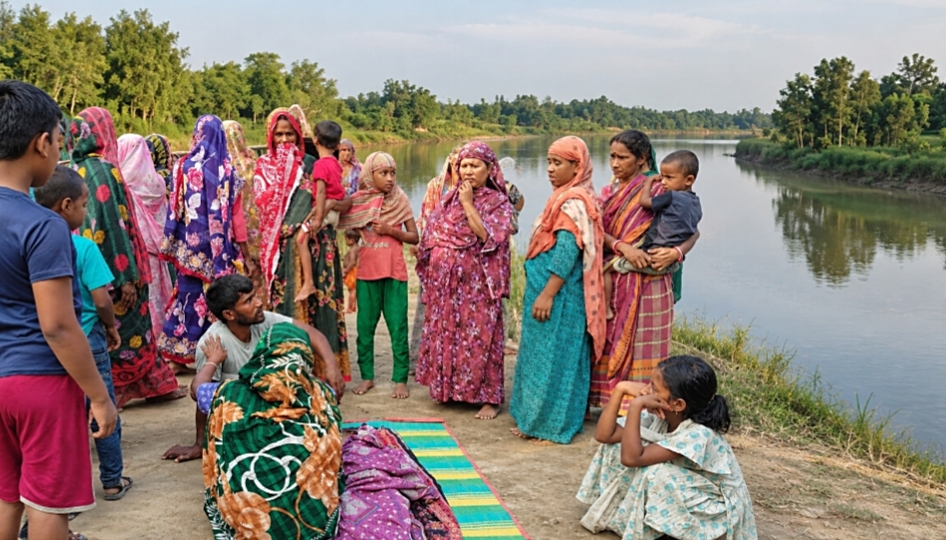 দেবীগঞ্জে করতোয়া নদীতে পড়ে প্রাণ গেল দুই বছরের শিশু তানহার